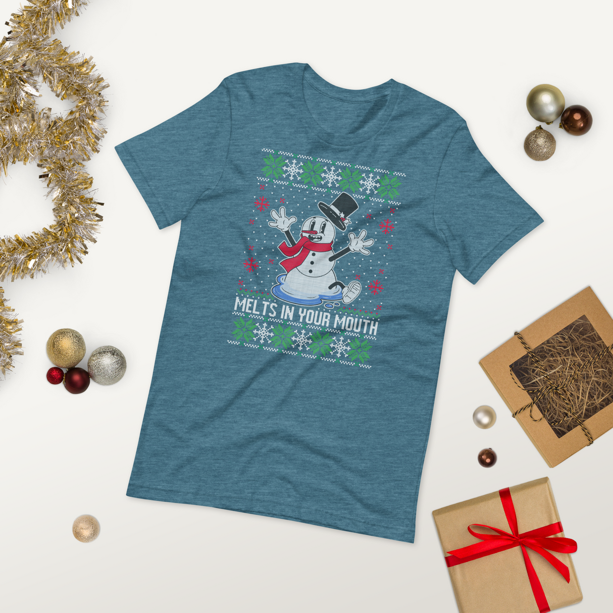 Melts In Your Mouth (Ugly Christmas)-Christmas T-Shirts-Swish Embassy