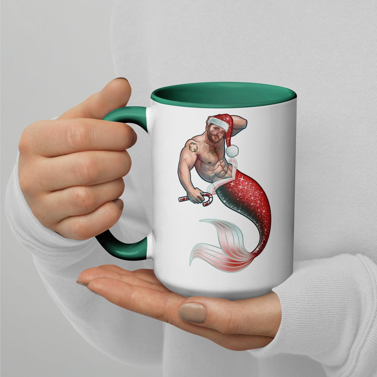 Merman Christmas (Christmas Mugs)-Mugs-Swish Embassy