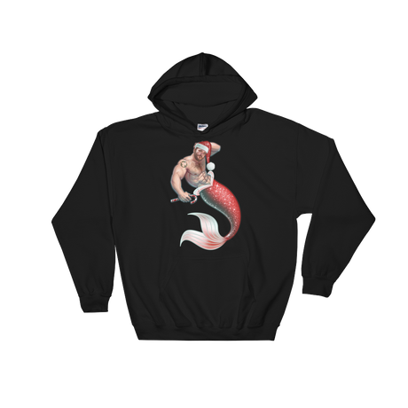 Merman Christmas (Hoodie)-Christmas Hoodies-Swish Embassy
