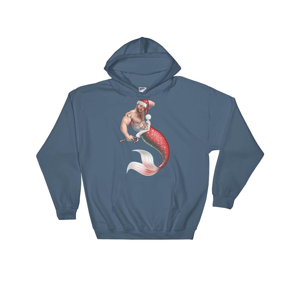 Merman Christmas (Hoodie)-Hoodie-Swish Embassy