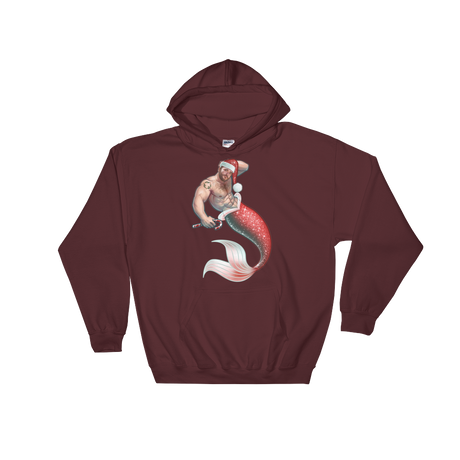 Merman Christmas (Hoodie)-Hoodie-Swish Embassy