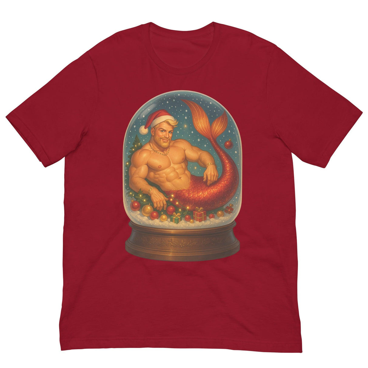 Merman in a Snow Globe-Christmas T-Shirts-Swish Embassy