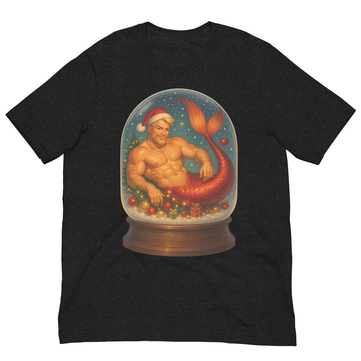 Merman in a Snow Globe-T-Shirts-Swish Embassy