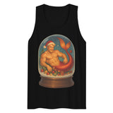 Merman in a Snow Globe (Tank top)-Christmas Tank Tops-Swish Embassy