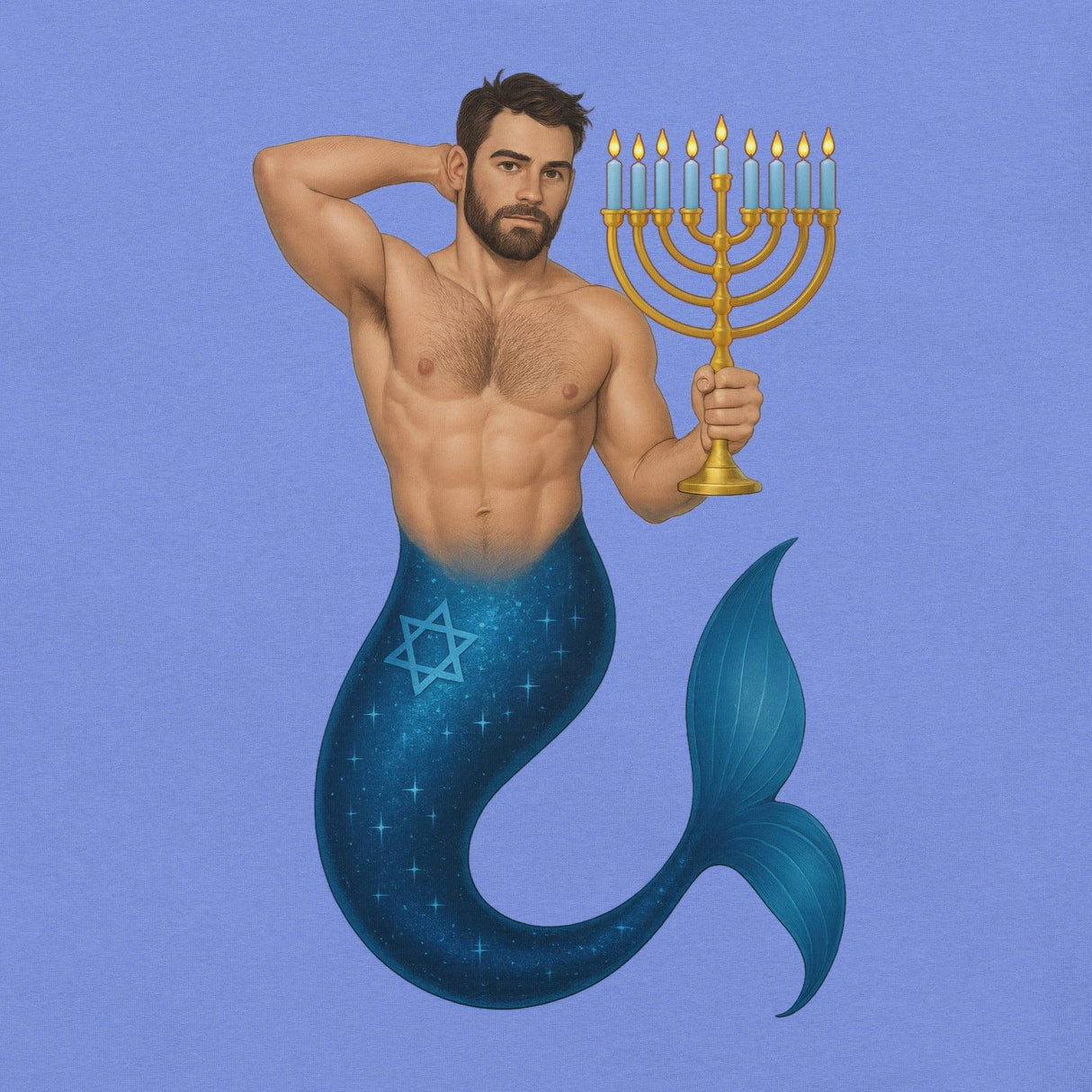 Mermenorah-Christmas T-Shirts-Swish Embassy