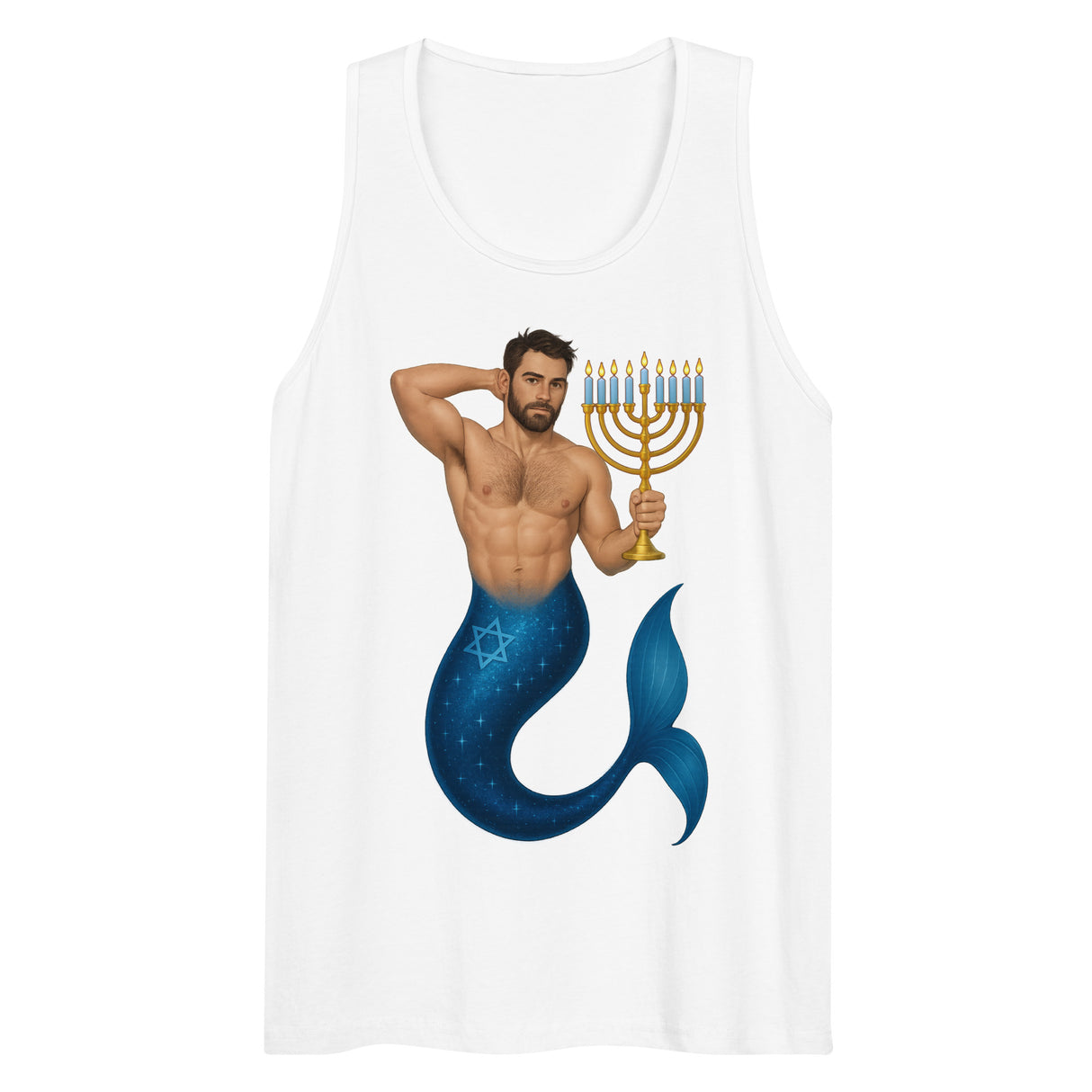 Mermenorah (Tank top)-Tank Top-Swish Embassy
