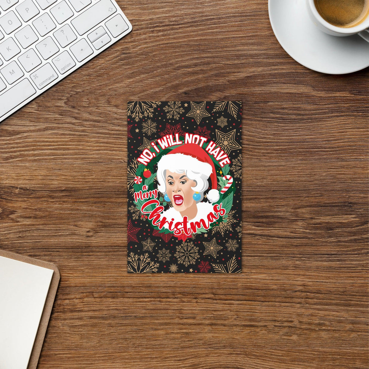 No I Will Not Have a Merry Xmas (Greeting card)-Greeting Card-Swish Embassy