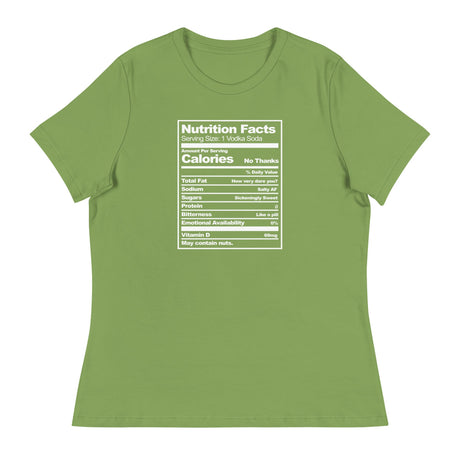 Nutritional Facts (Women's Relaxed T-Shirt)-Women's T-Shirts-Swish Embassy