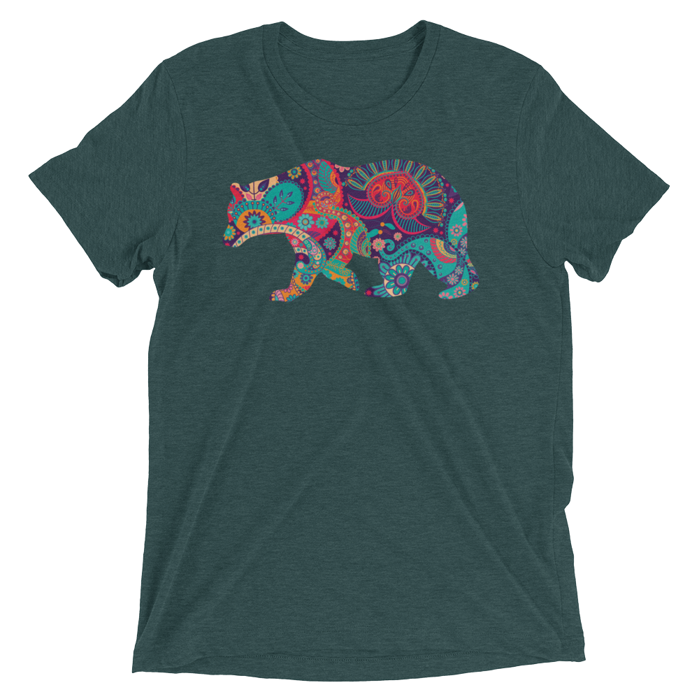 Paisley Bear (Triblend)-Triblend T-Shirt-Swish Embassy