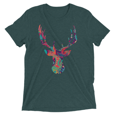 Paisley Stag (Triblend)-Triblend T-Shirt-Swish Embassy