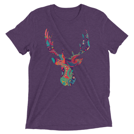 Paisley Stag (Triblend)-Triblend T-Shirt-Swish Embassy