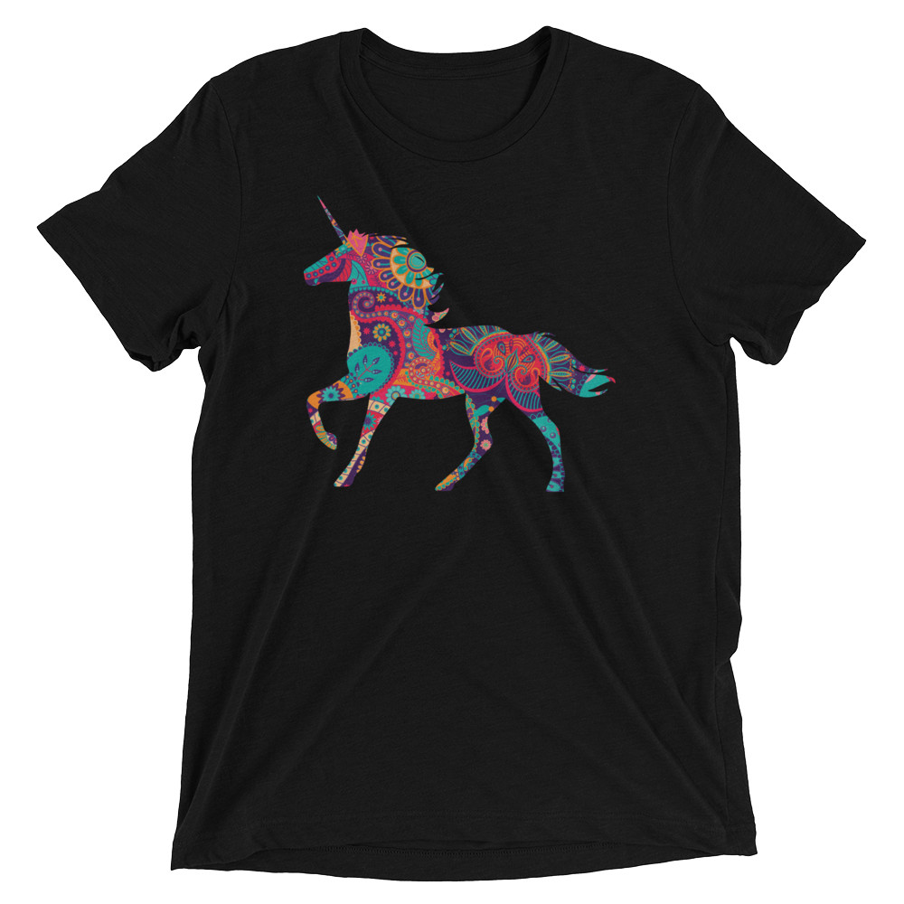 Paisley Unicorn (Triblend)-Triblend T-Shirt-Swish Embassy