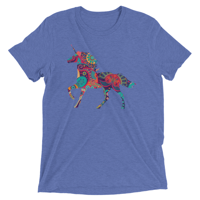 Paisley Unicorn (Triblend)-Triblend T-Shirt-Swish Embassy