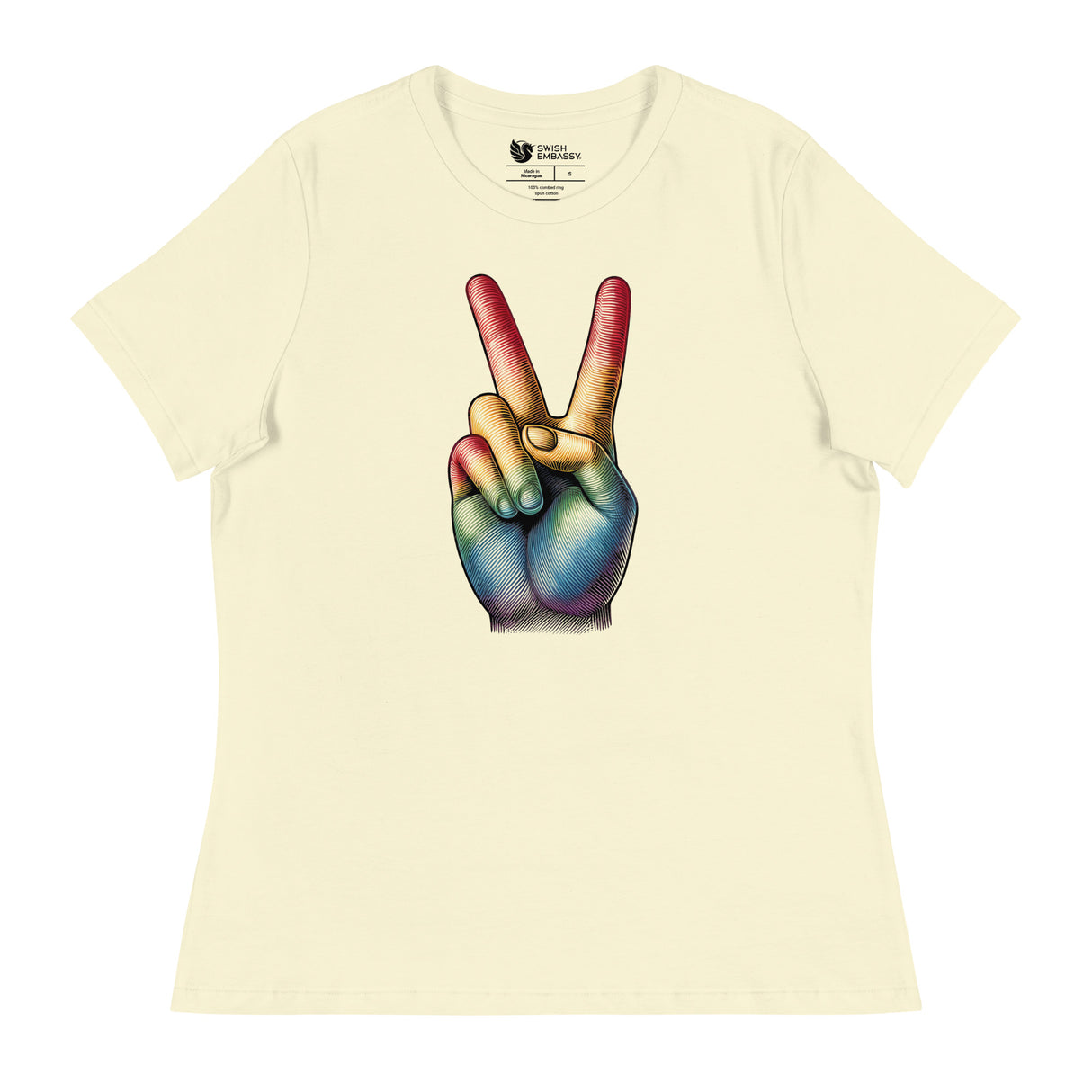 Peace and Pride (Women's Relaxed T-Shirt)-Women's T-Shirts-Swish Embassy