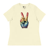 Peace and Pride (Women's Relaxed T-Shirt)-Women's T-Shirts-Swish Embassy