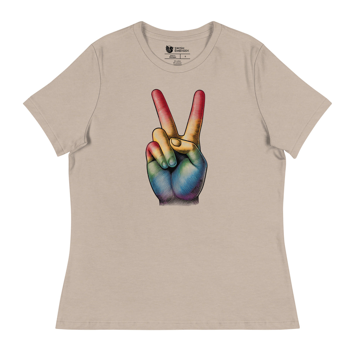 Peace and Pride (Women's Relaxed T-Shirt)-Women's T-Shirts-Swish Embassy