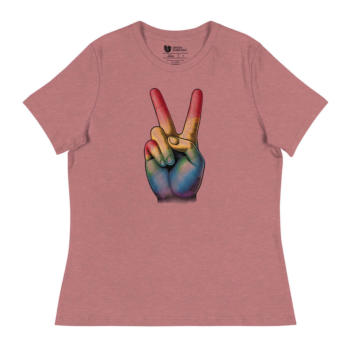 Peace and Pride (Women's Relaxed T-Shirt)-Women's T-Shirts-Swish Embassy