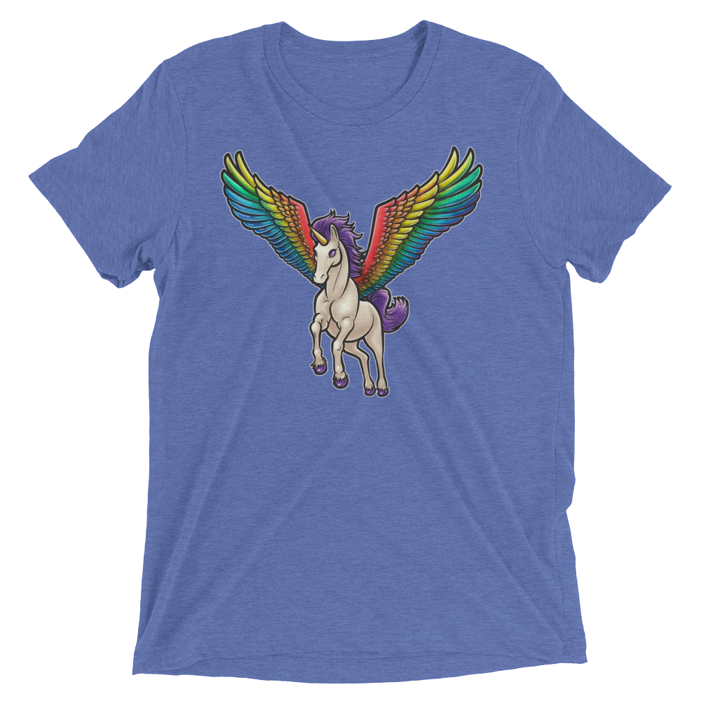 Pegasus Takes Flight (Triblend)-Triblend T-Shirt-Swish Embassy