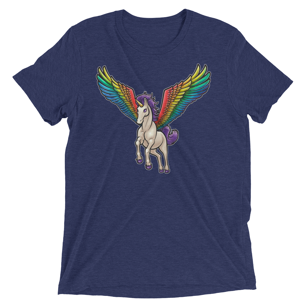 Pegasus Takes Flight (Triblend)-Triblend T-Shirt-Swish Embassy