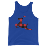 Plaid Reindeer (Tank Top)-Christmas Tank Tops-Swish Embassy