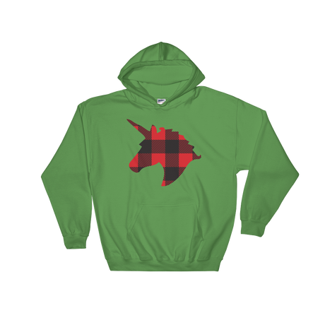 Plaid Unicorn (Hoodie)-Christmas Hoodies-Swish Embassy