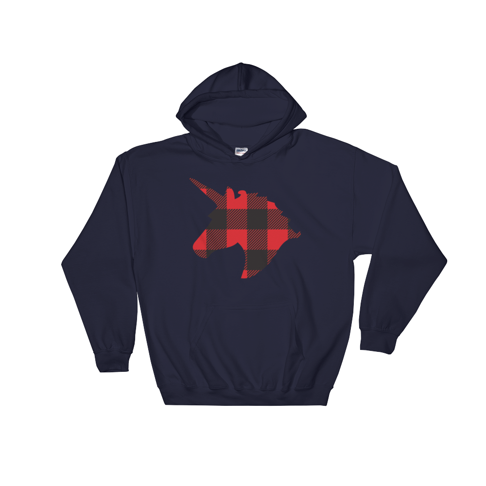 Plaid Unicorn (Hoodie)-Hoodie-Swish Embassy