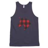 Plaid Unicorn (Tank Top)-Christmas Tank Tops-Swish Embassy