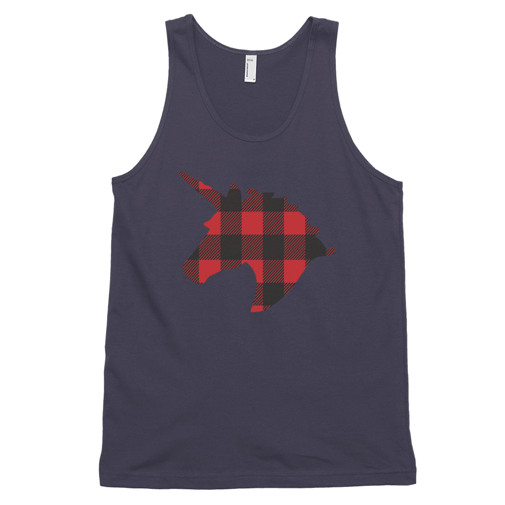 Plaid Unicorn (Tank Top)-Tank Top-Swish Embassy