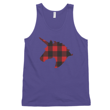 Plaid Unicorn (Tank Top)-Tank Top-Swish Embassy