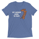 Playful Wiener (Triblend)-Triblend T-Shirt-Swish Embassy