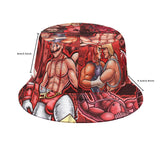 Pop Boys Red (Allover Bucket Hat)-Allover Bucket Hat-Swish Embassy