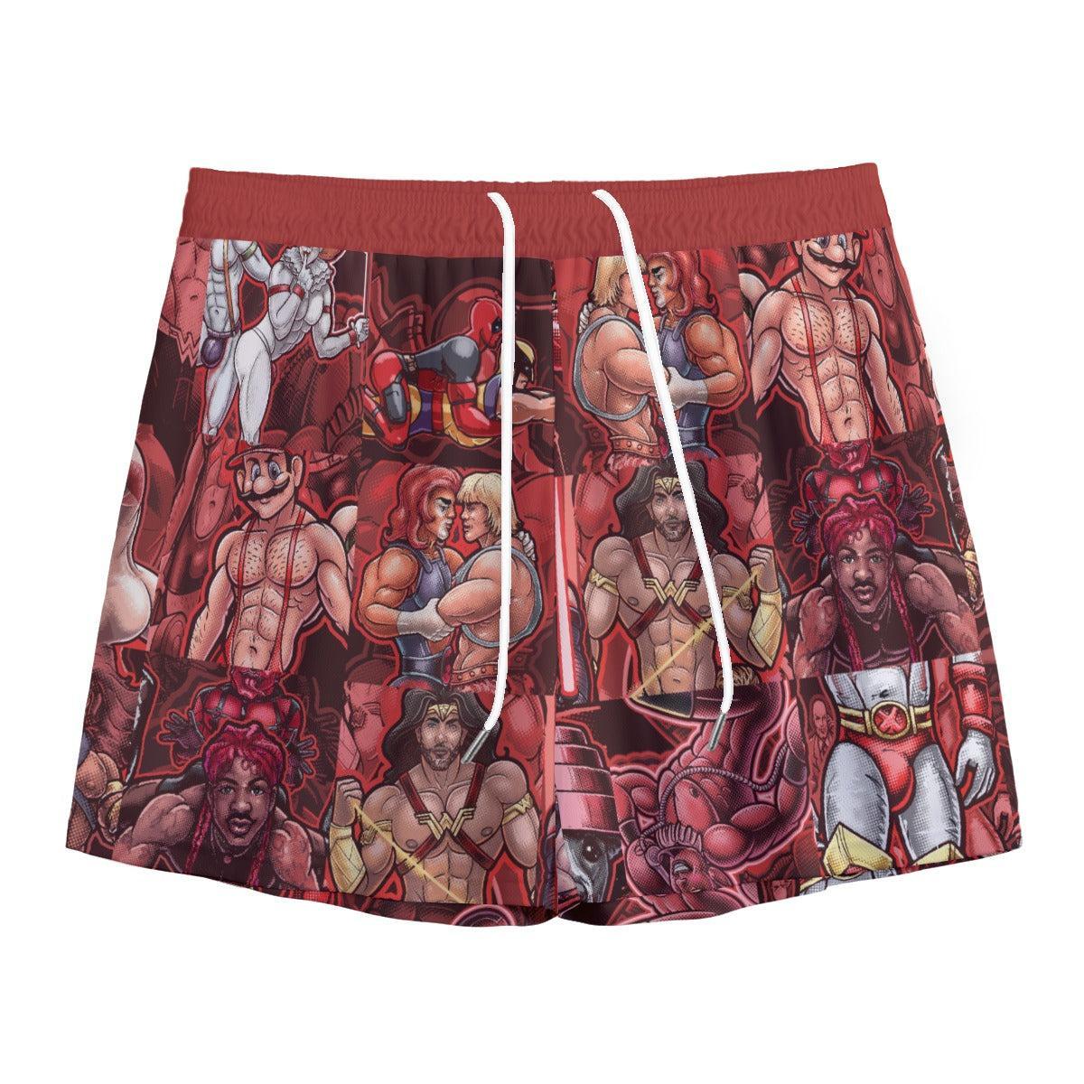 Pop Boys Red (Shorts)-Shorts-Swish Embassy