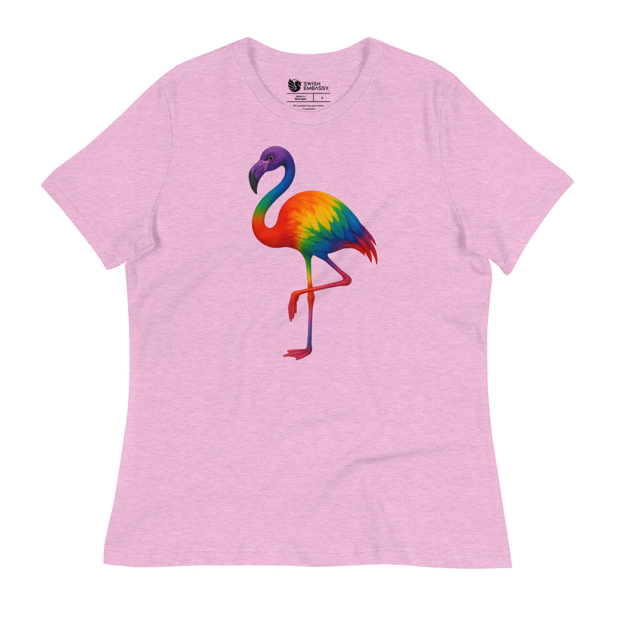 Pride Flamingo (Women's Relaxed T-Shirt)-Women's T-Shirts-Swish Embassy