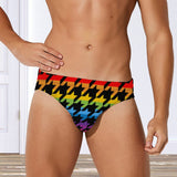 Pride Houndstooth (Swim Briefs)-Swim Briefs-Swish Embassy