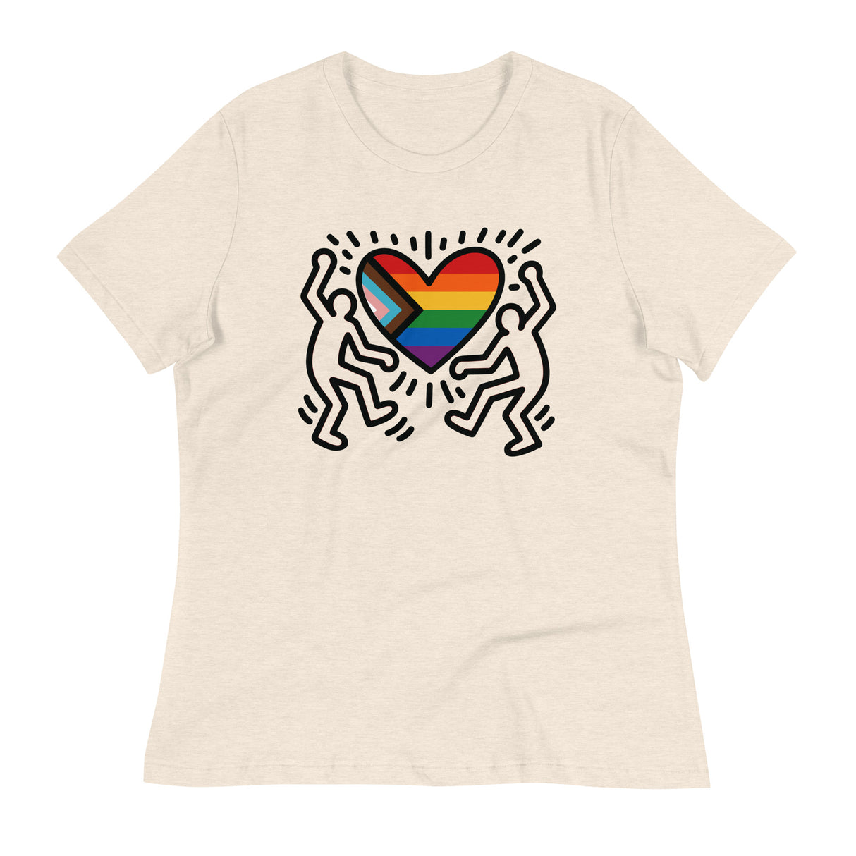 Progress Pride Figures (Women's Relaxed T-Shirt)-Women's T-Shirts-Swish Embassy