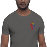 Rainbow Fist (Embroidered)-Embroidered T-Shirts-Swish Embassy