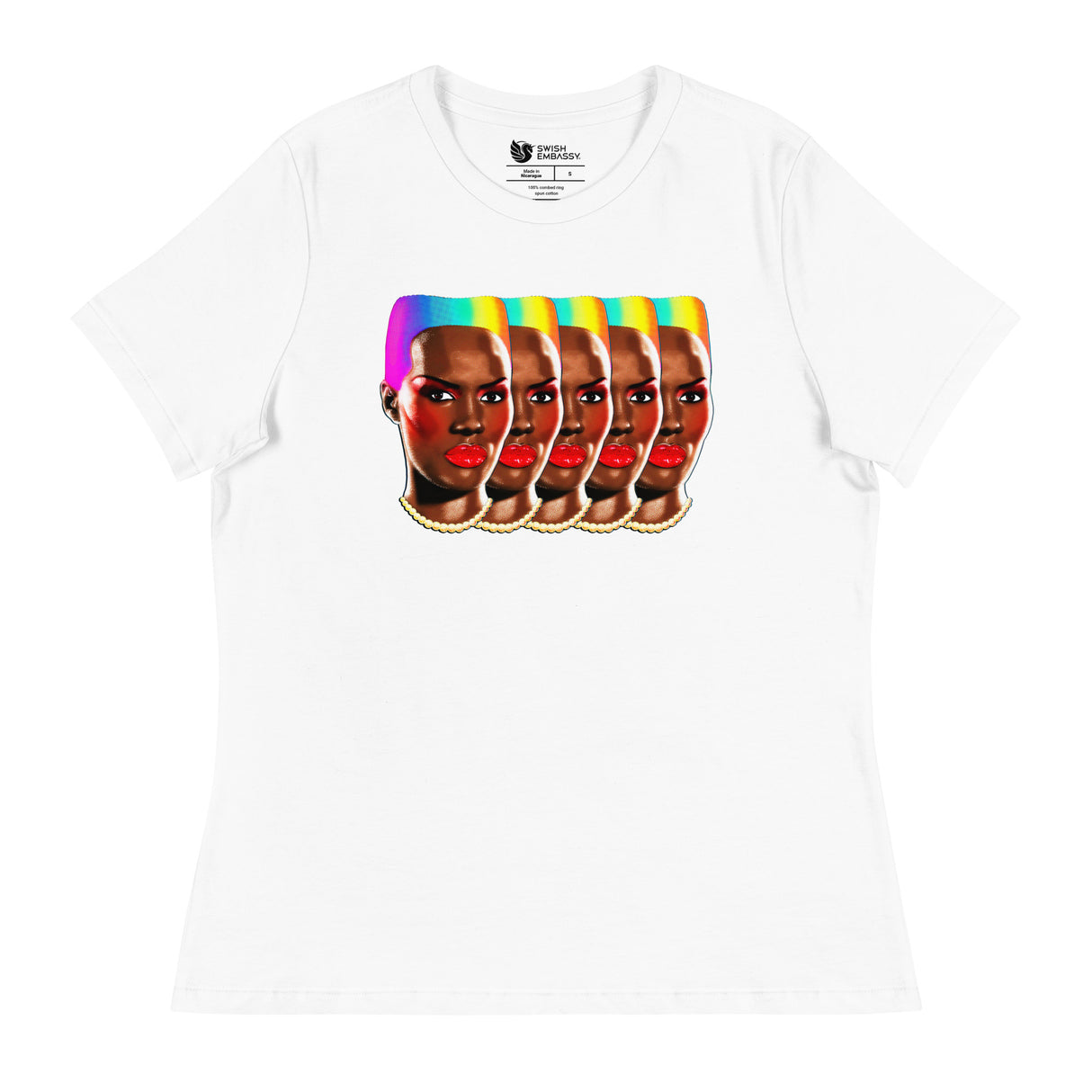 Rainbows and Rhythm (Women's Relaxed T-Shirt)-Women's T-Shirts-Swish Embassy