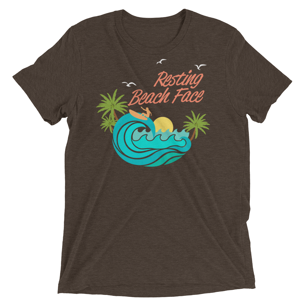 Resting Beach Face (Triblend)-Triblend T-Shirt-Swish Embassy