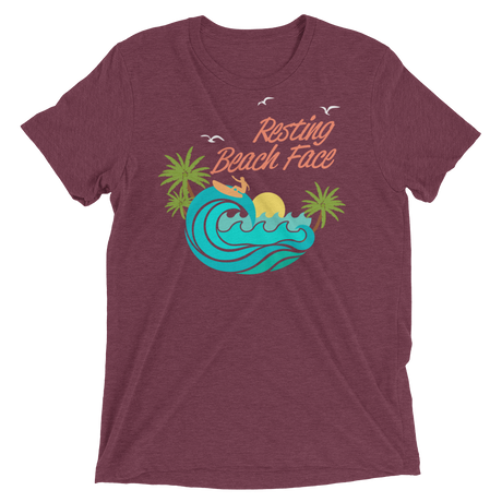 Resting Beach Face (Triblend)-Triblend T-Shirt-Swish Embassy