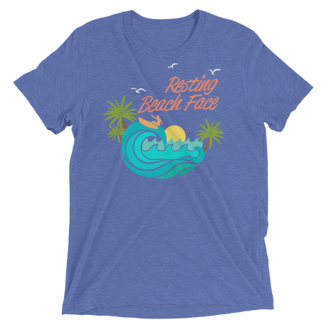 Resting Beach Face (Triblend)-Triblend T-Shirt-Swish Embassy