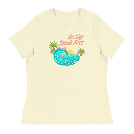 Resting Beach Face (Women's Relaxed T-Shirt)-Women's T-Shirts-Swish Embassy