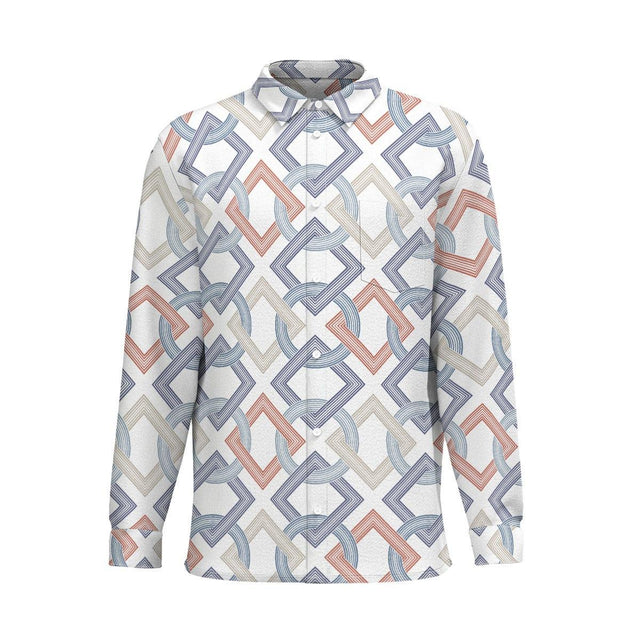 Rings (Cotton Long Sleeve Shirt)-Cotton Long Sleeve Button Shirt-Swish Embassy