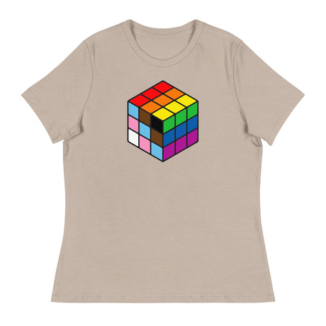 Rubik's Pride (Women's Relaxed T-Shirt)-Women's T-Shirts-Swish Embassy