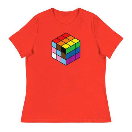 Rubik's Pride (Women's Relaxed T-Shirt)-Women's T-Shirts-Swish Embassy