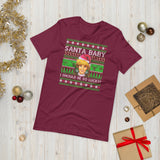 Santa Baby I Should Be So Lucky (Ugly Christmas)-Christmas T-Shirts-Swish Embassy
