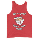 Santa Came Twice (Tank Top)-Christmas Tank Tops-Swish Embassy