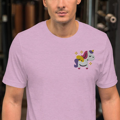 Sparkle Unicorn (Embroidered)-Embroidered T-Shirts-Swish Embassy