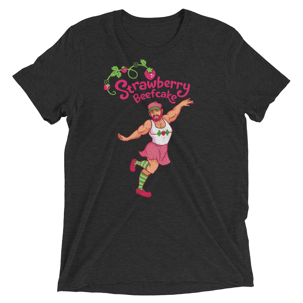 Strawberry Beefcake (Triblend)-Triblend T-Shirt-Swish Embassy