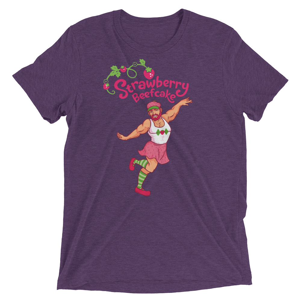 Strawberry Beefcake (Triblend)-Triblend T-Shirt-Swish Embassy