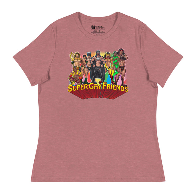 Supergay Friends (Women's Relaxed T-Shirt)-Women's T-Shirts-Swish Embassy